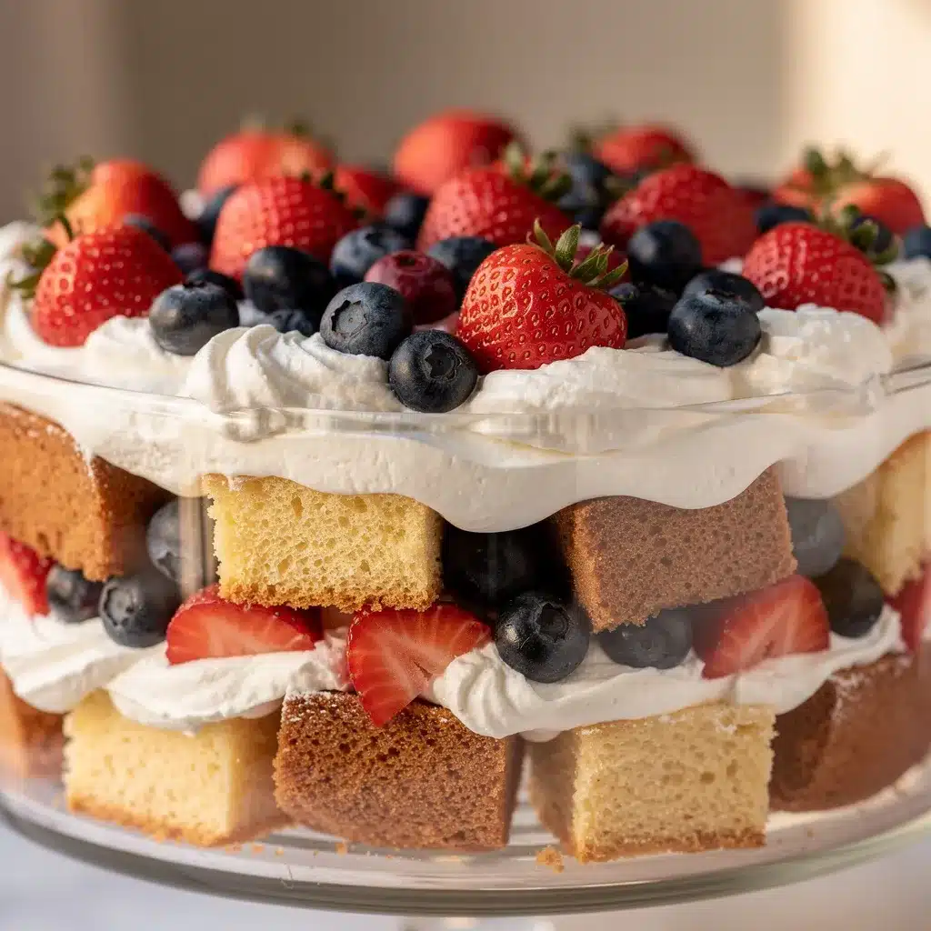 patriotic layered berry trifle preparation steps