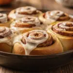 pumpkin spice cinnamon roll bake - featured image