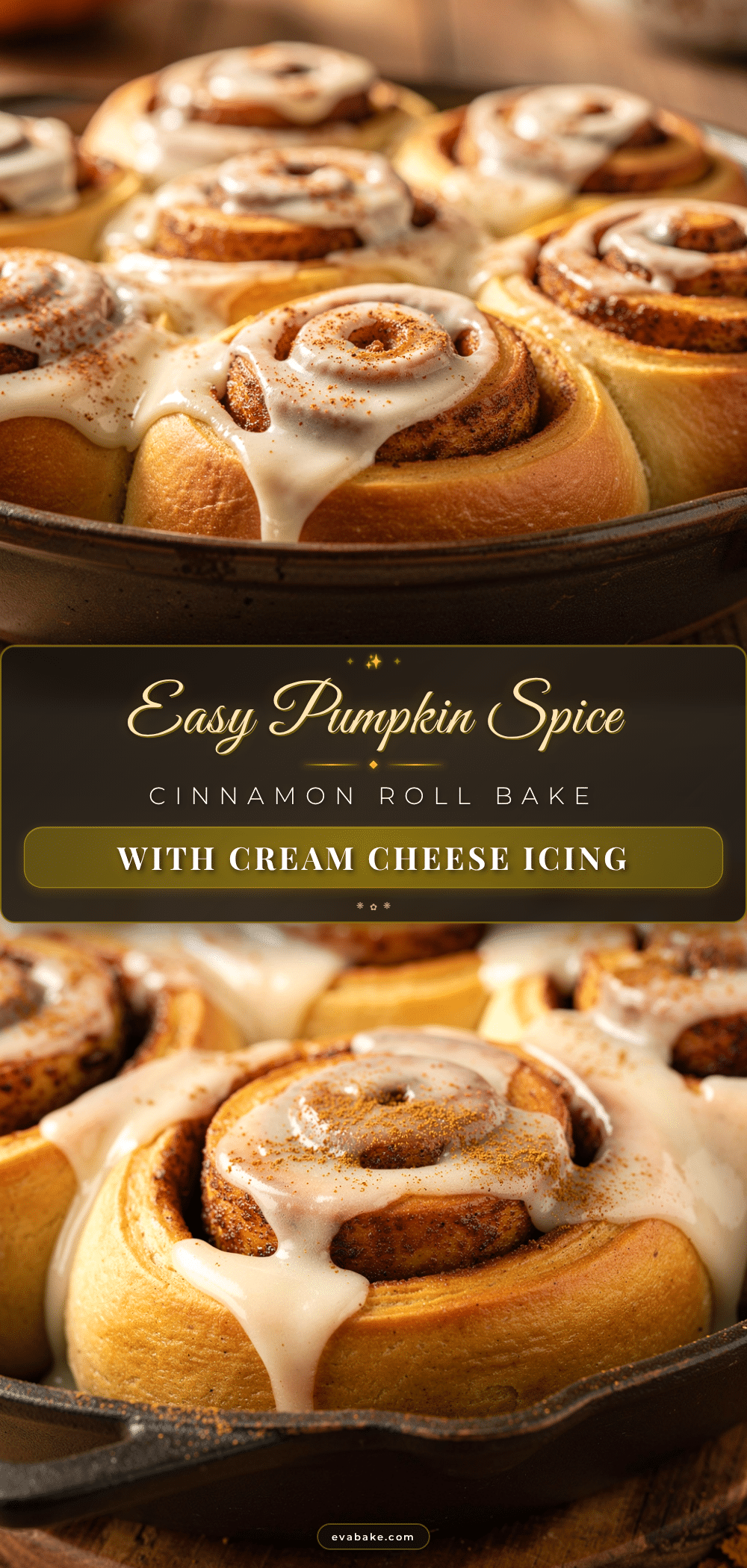 pumpkin spice cinnamon roll bake recipe