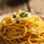 quick creamy garlic butter parmesan noodles - featured image