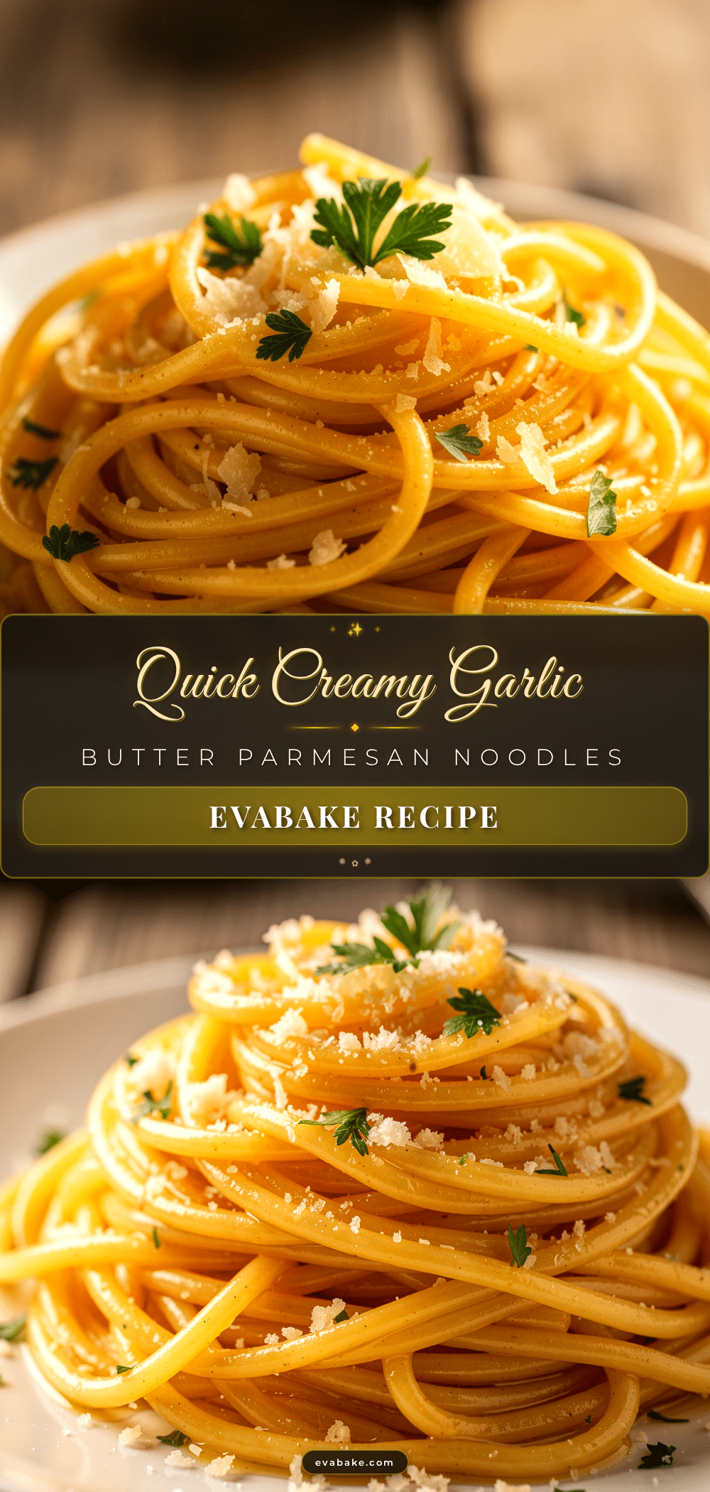 quick creamy garlic butter parmesan noodles recipe