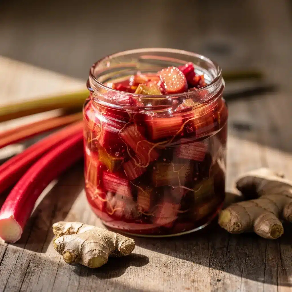 quick tangy rhubarb ginger jam preparation steps