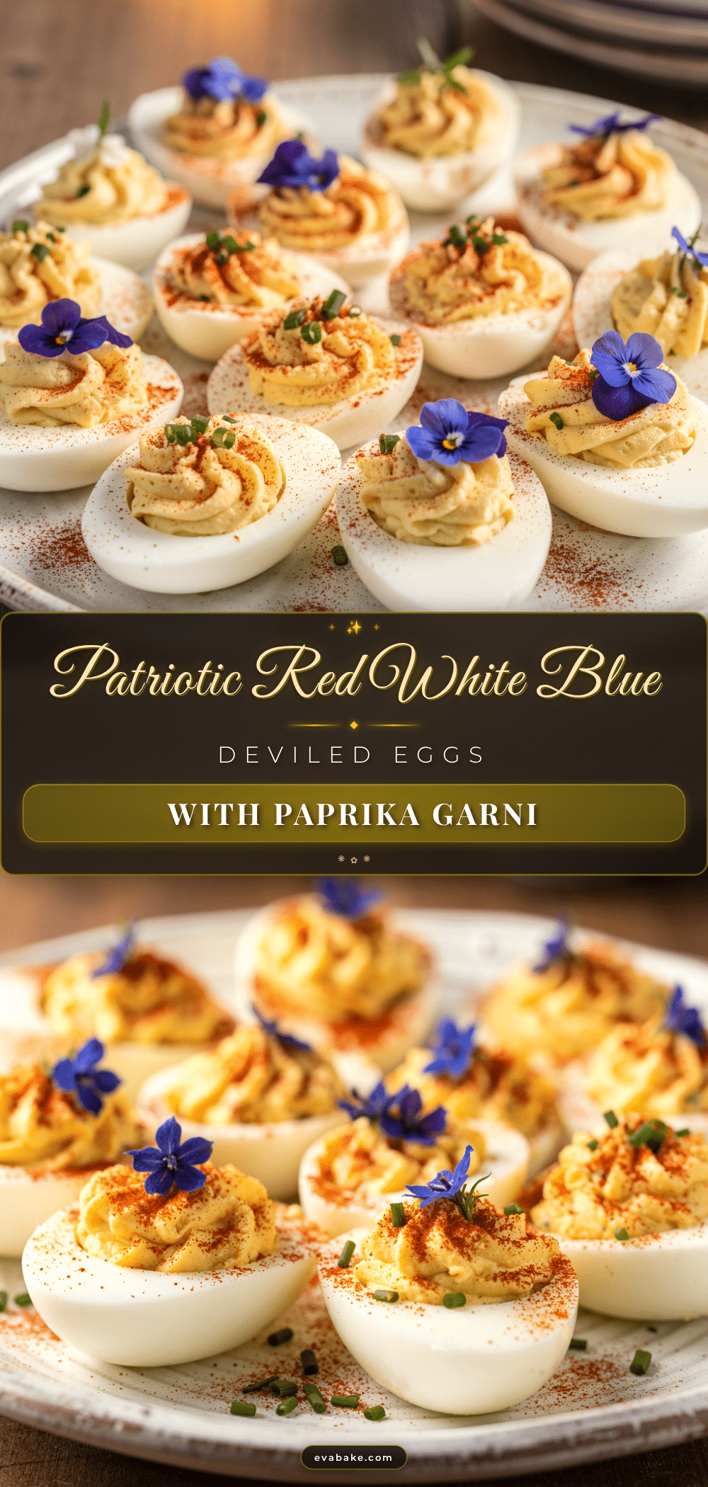 red white and blue deviled eggs recipe