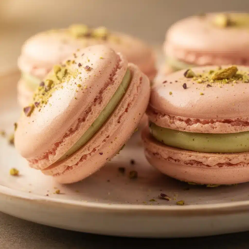 rose water pistachio macarons preparation steps
