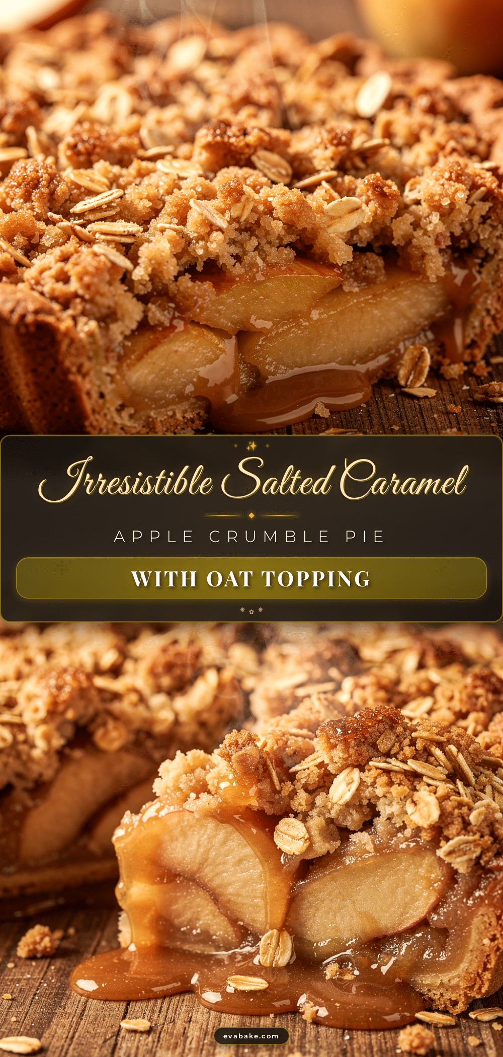 salted caramel apple crumble pie recipe