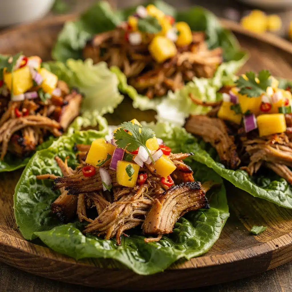 slow cooker carnitas lettuce wraps - featured image