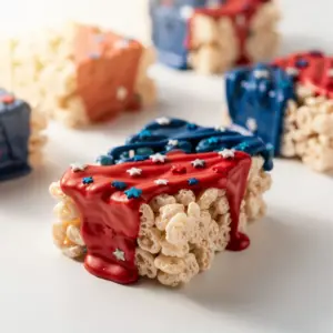 star-spangled Rice Krispie treats - featured image
