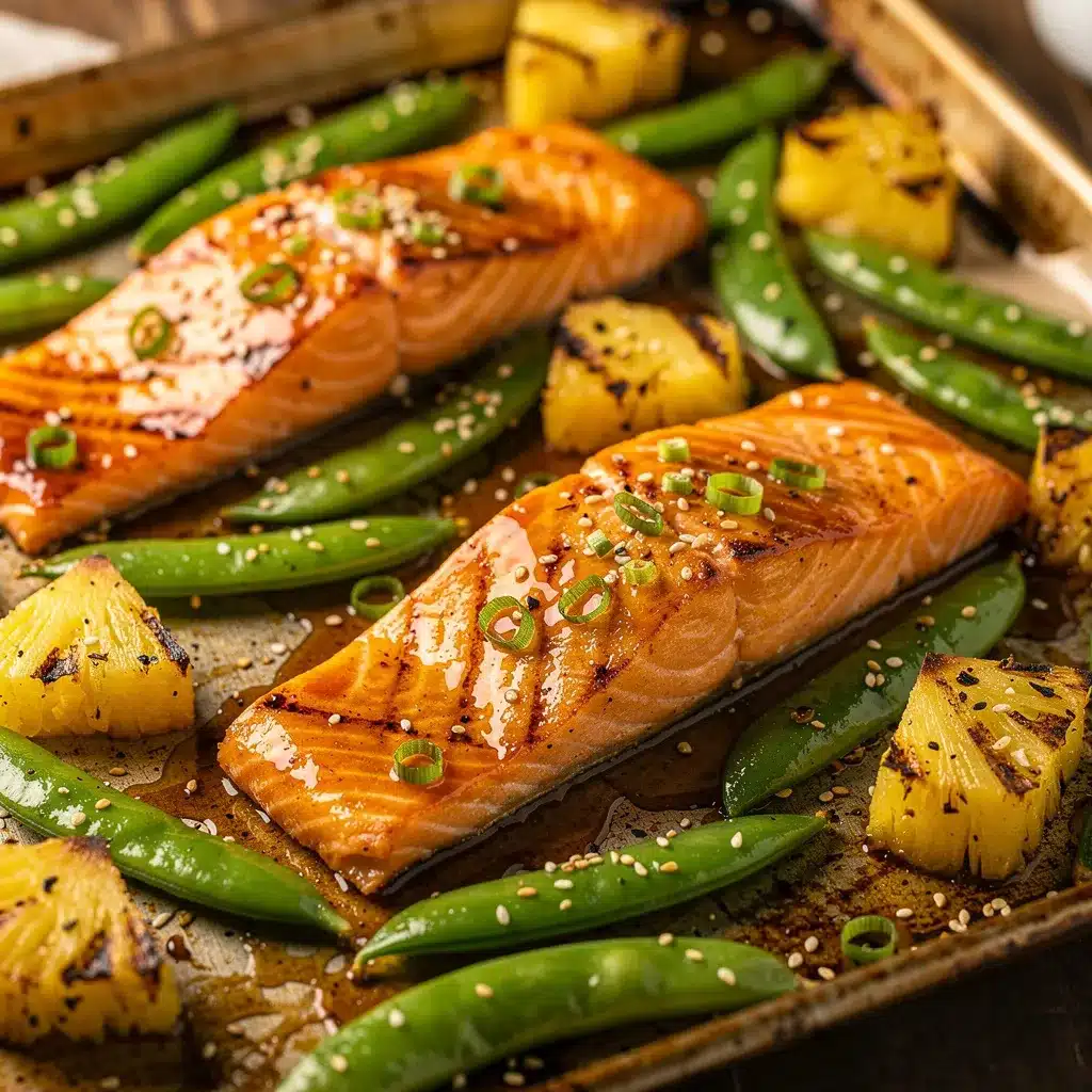 teriyaki salmon sheet pan dinner preparation steps