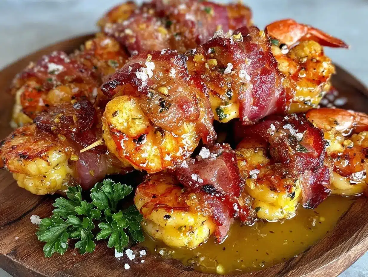 bacon-wrapped grilled shrimp skewers preparation steps