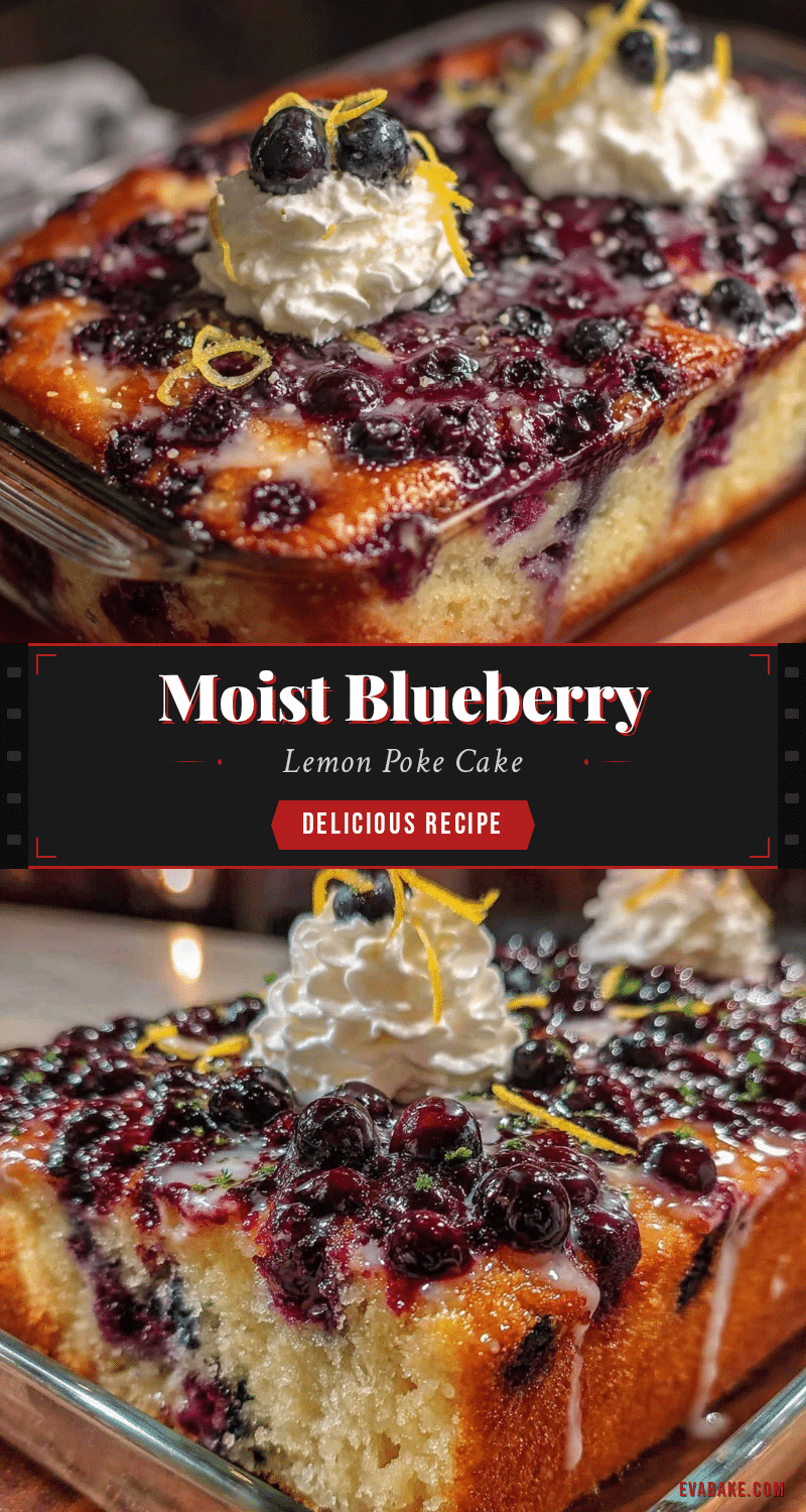 blueberry lemon poke cake recipe