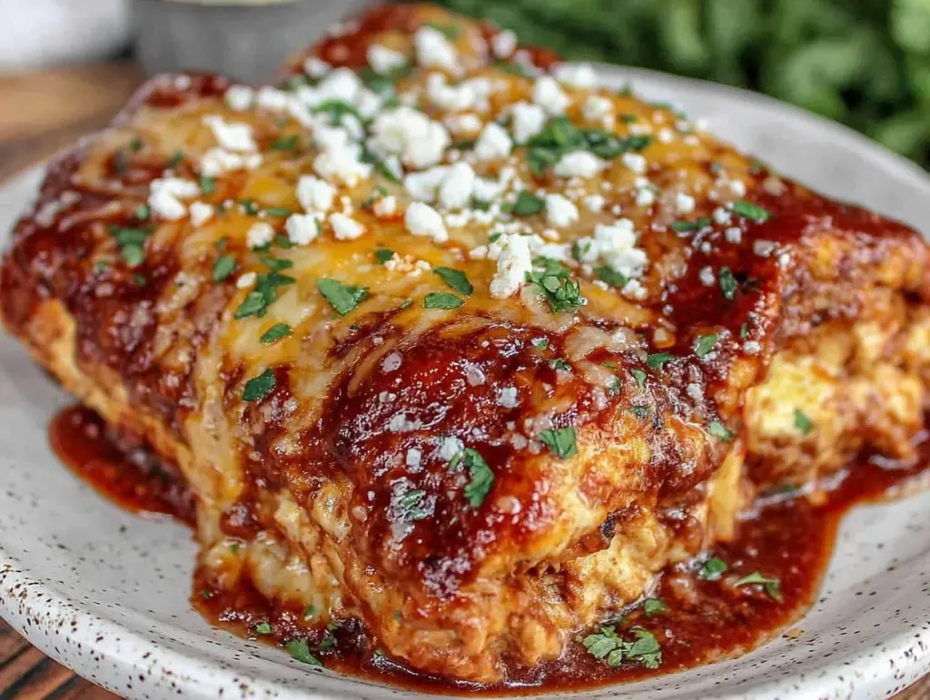 cheesy chicken enchiladas - featured image