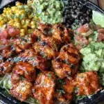 chicken burrito bowls - featured image