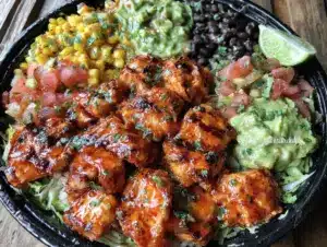 chicken burrito bowls - featured image