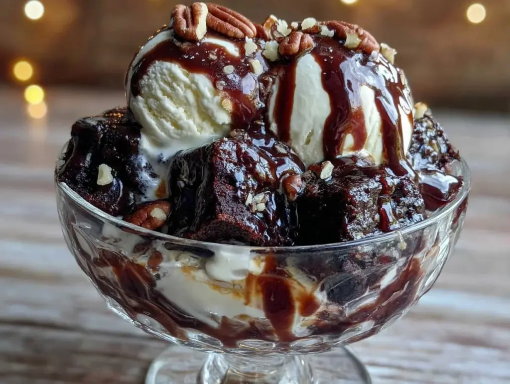 chocolate stout brownie sundae - featured image