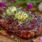 coffee-rubbed ribeye steak - featured image