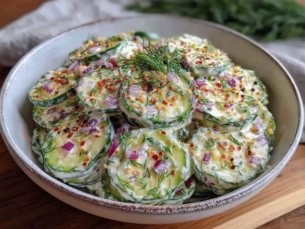 creamy cucumber dill salad preparation steps