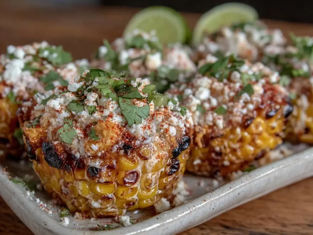 creamy grilled mexican street corn salad - featured image