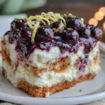 Creamy Lemon Blueberry Icebox Cake - featured image