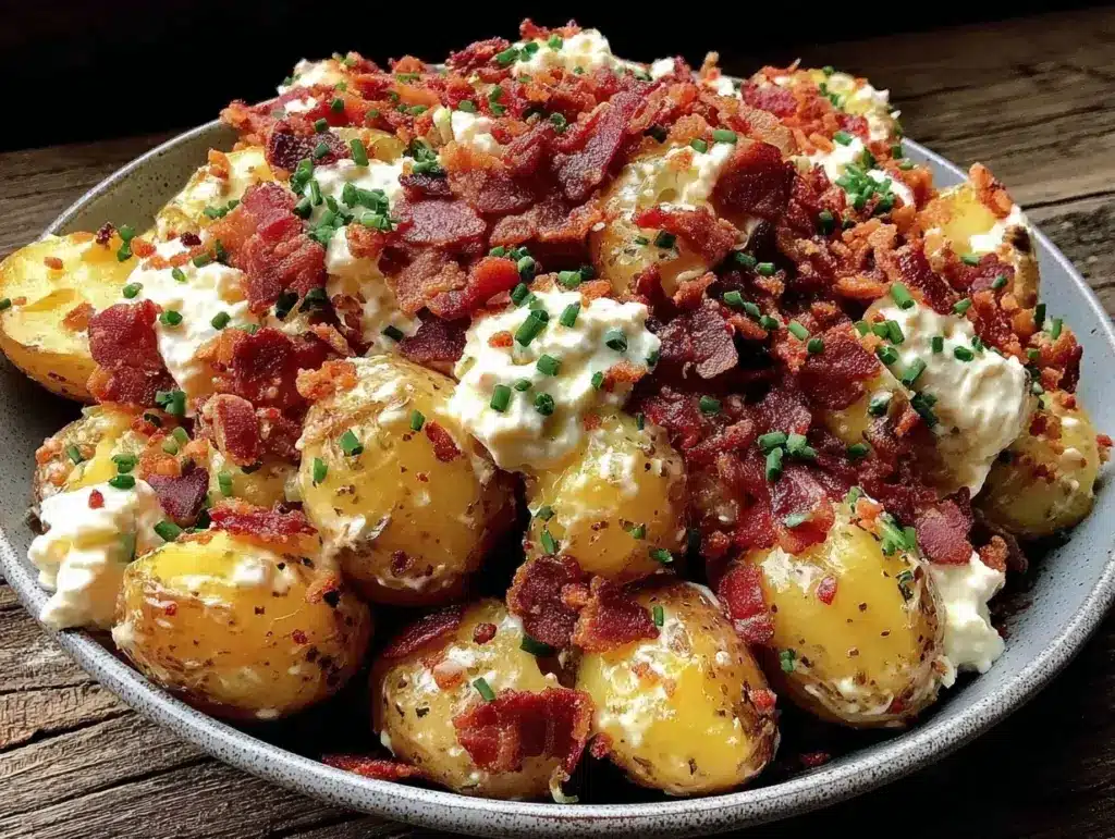 creamy loaded potato salad - featured image
