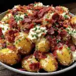 creamy loaded potato salad - featured image