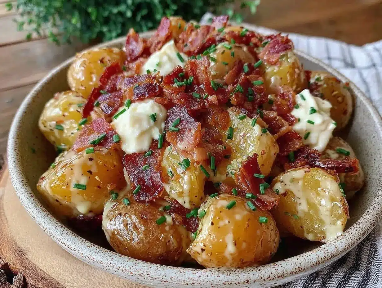 creamy loaded potato salad preparation steps