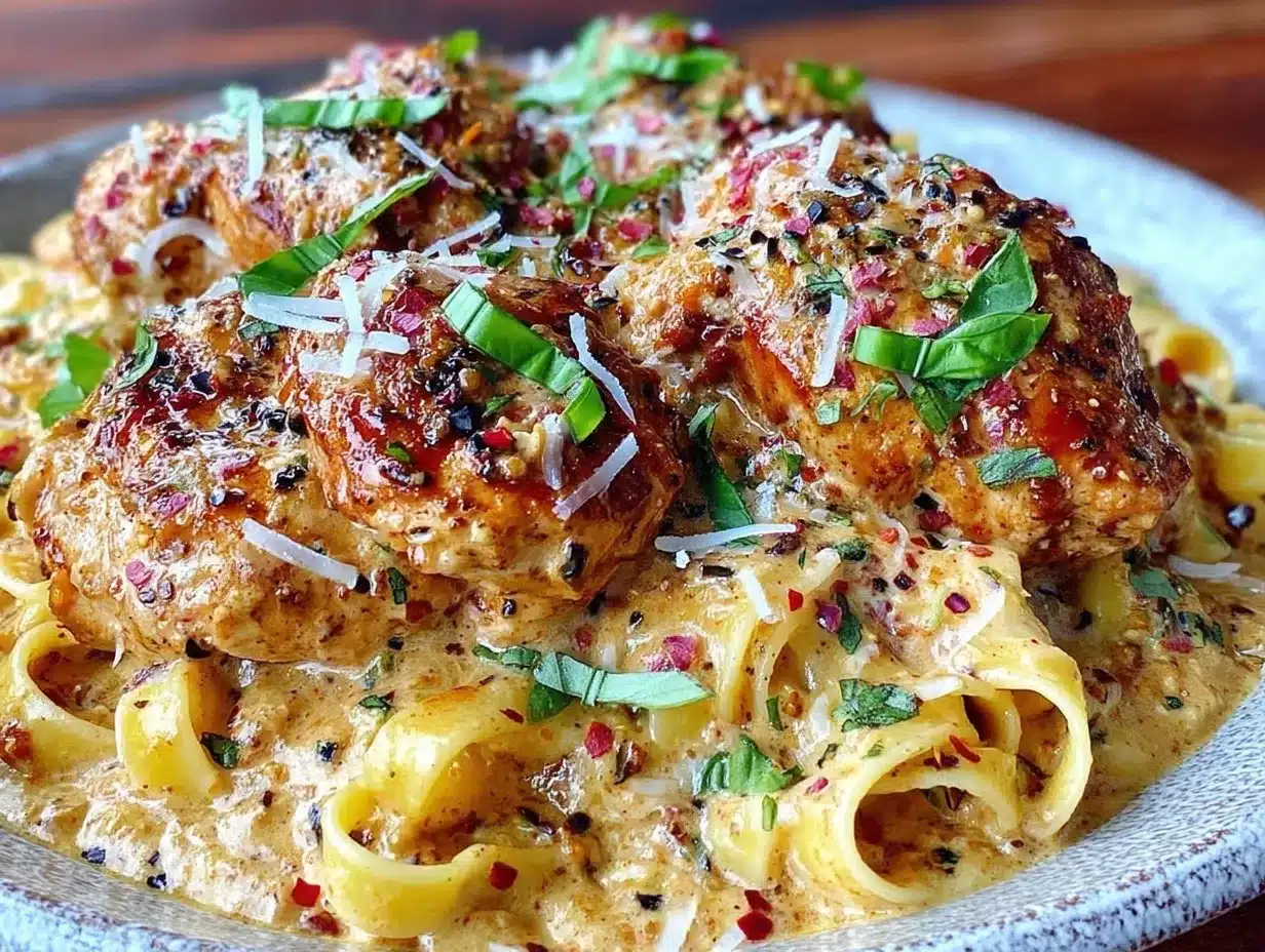 creamy marry me chicken pasta preparation steps
