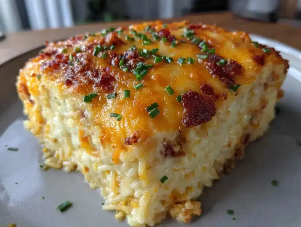 creamy million dollar spaghetti casserole - featured image
