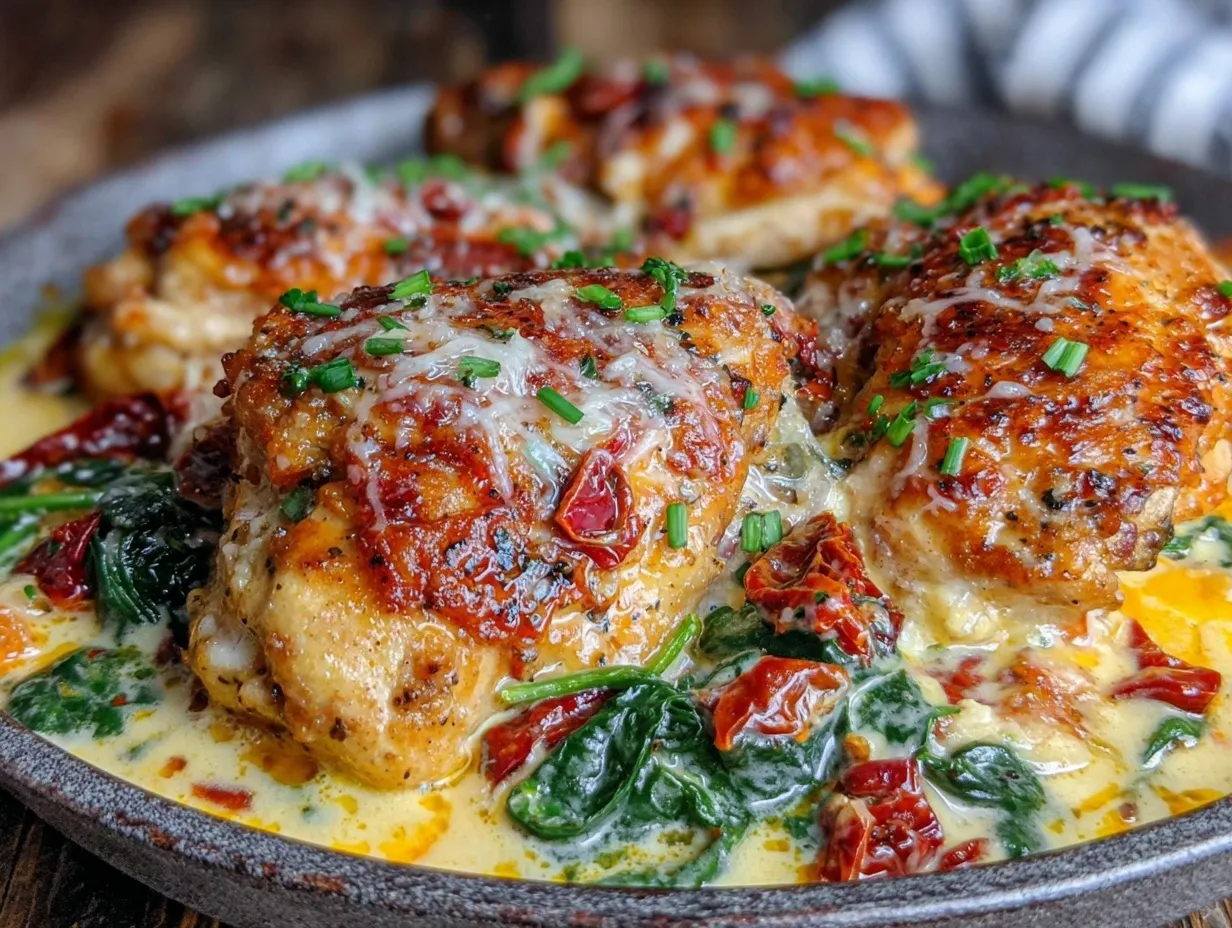 creamy one-pan tuscan chicken preparation steps