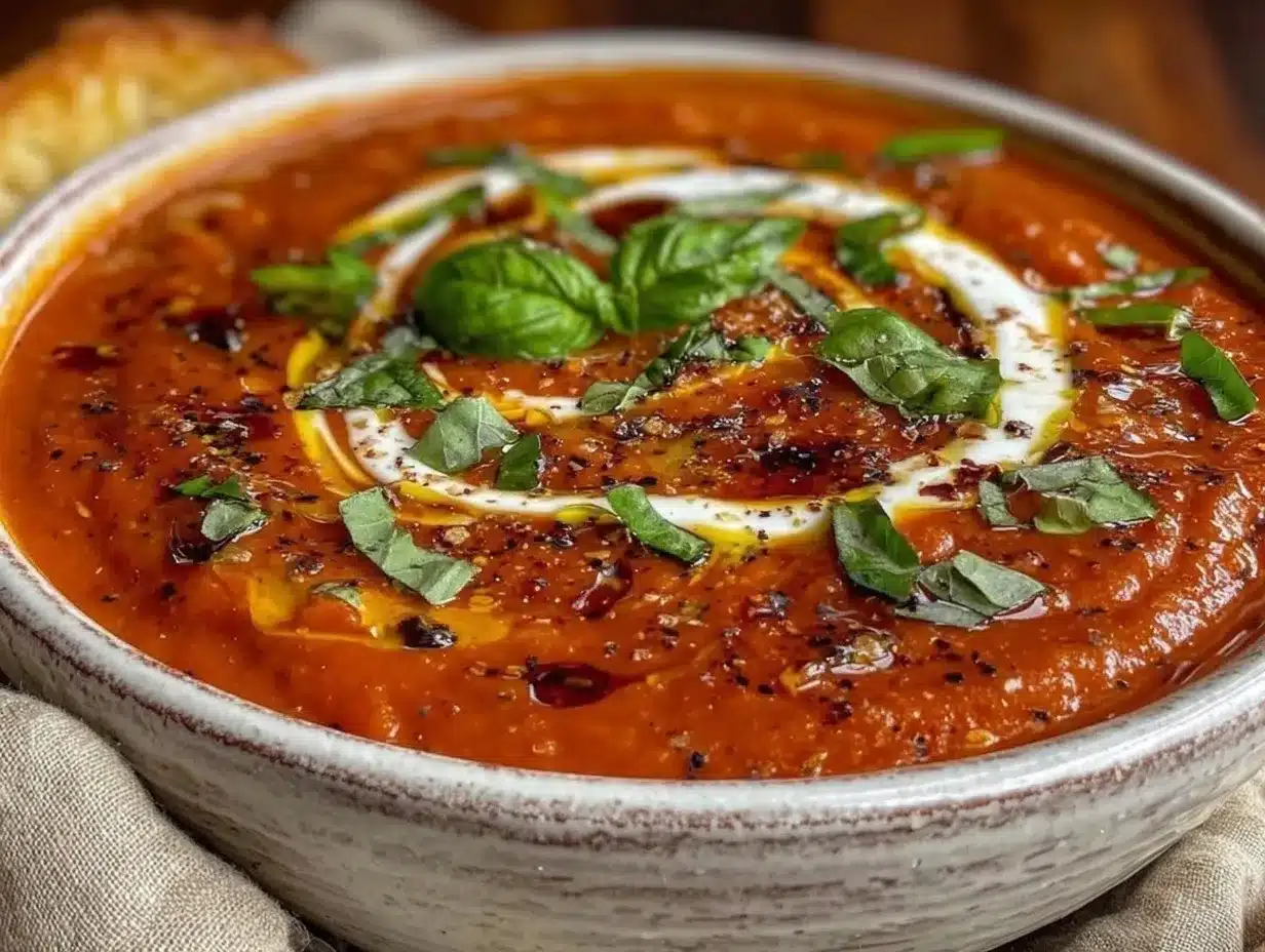 creamy tomato basil soup preparation steps
