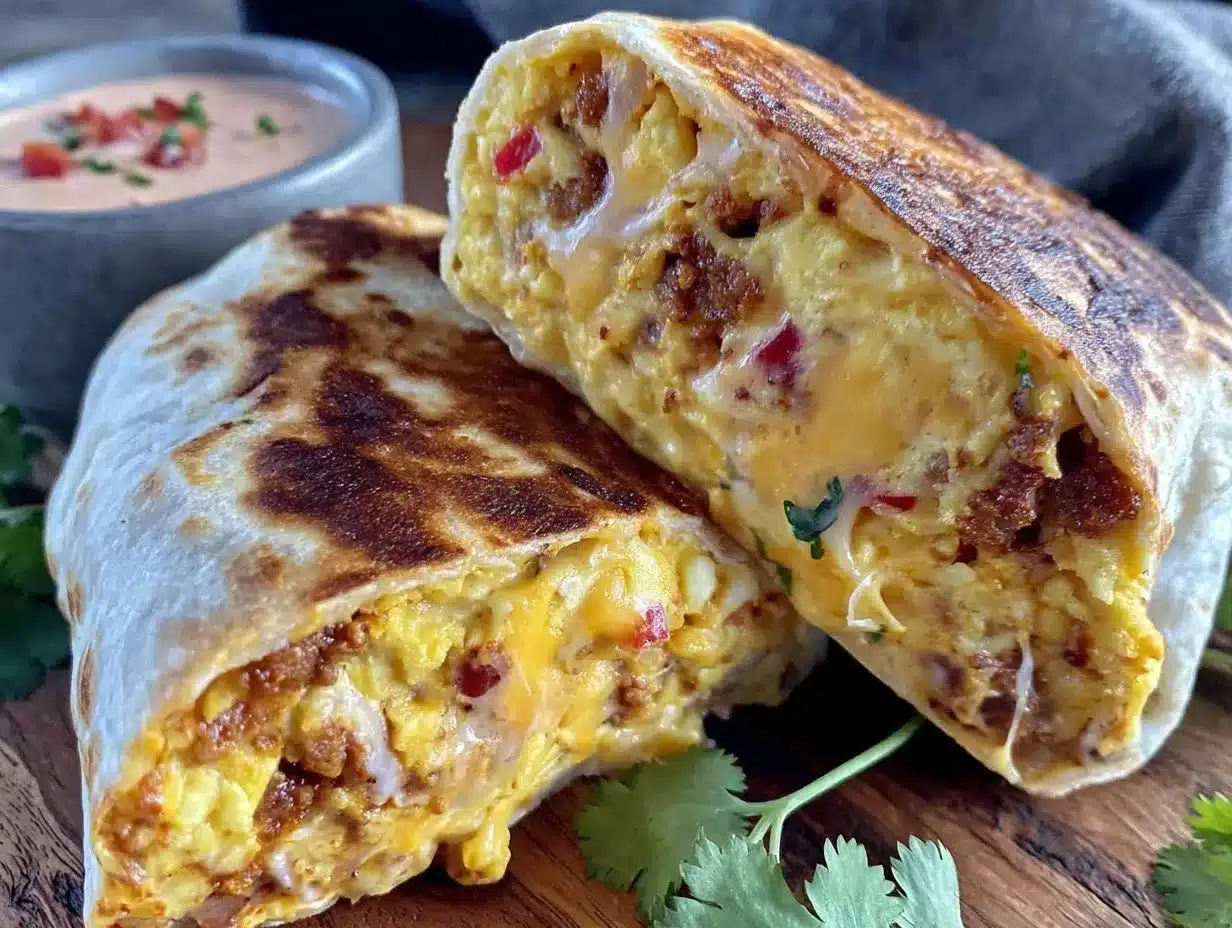 crispy breakfast burrito preparation steps