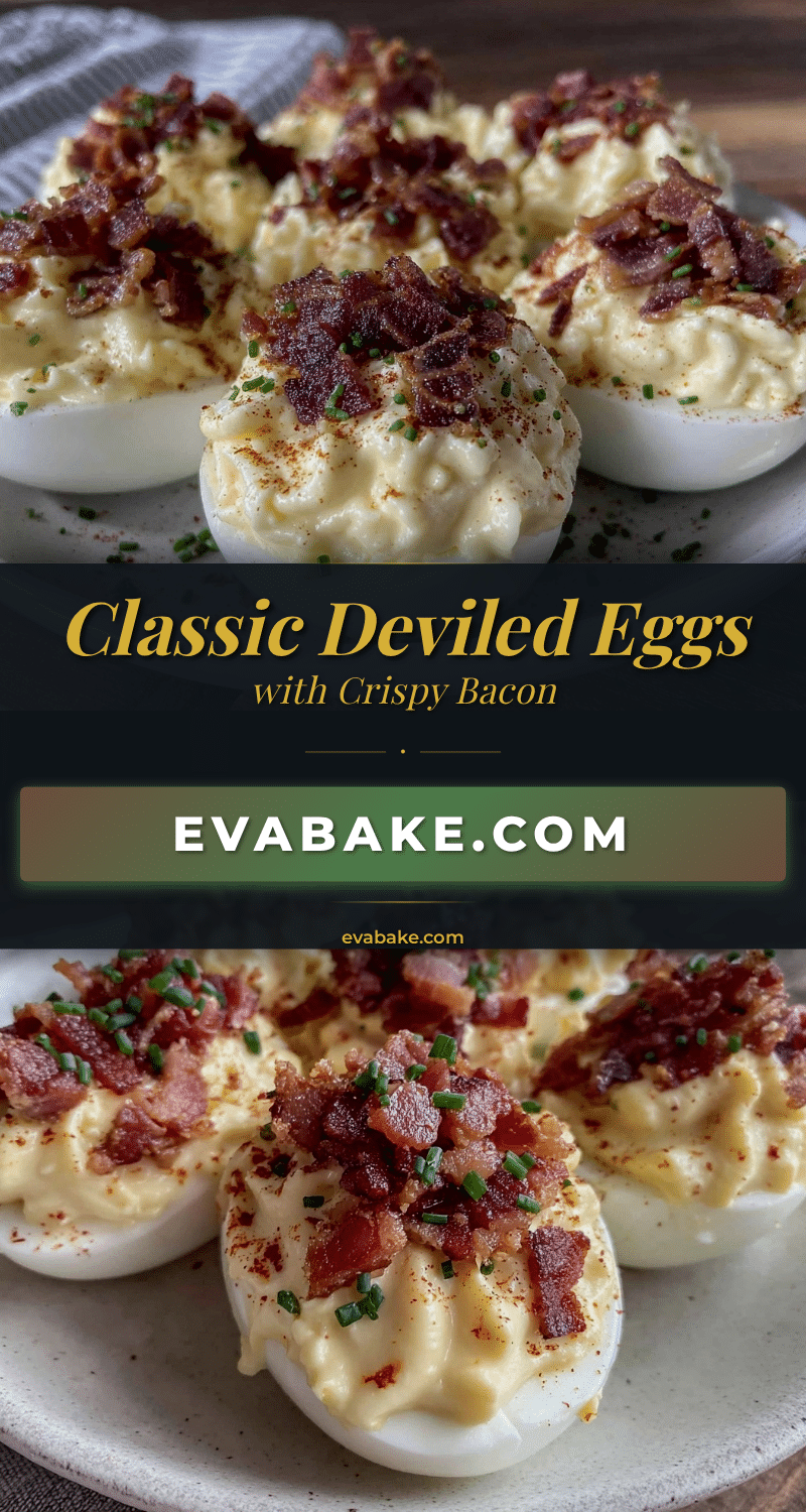 crispy classic deviled eggs with bacon topping recipe