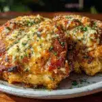 crispy garlic parmesan chicken thighs air fryer - featured image