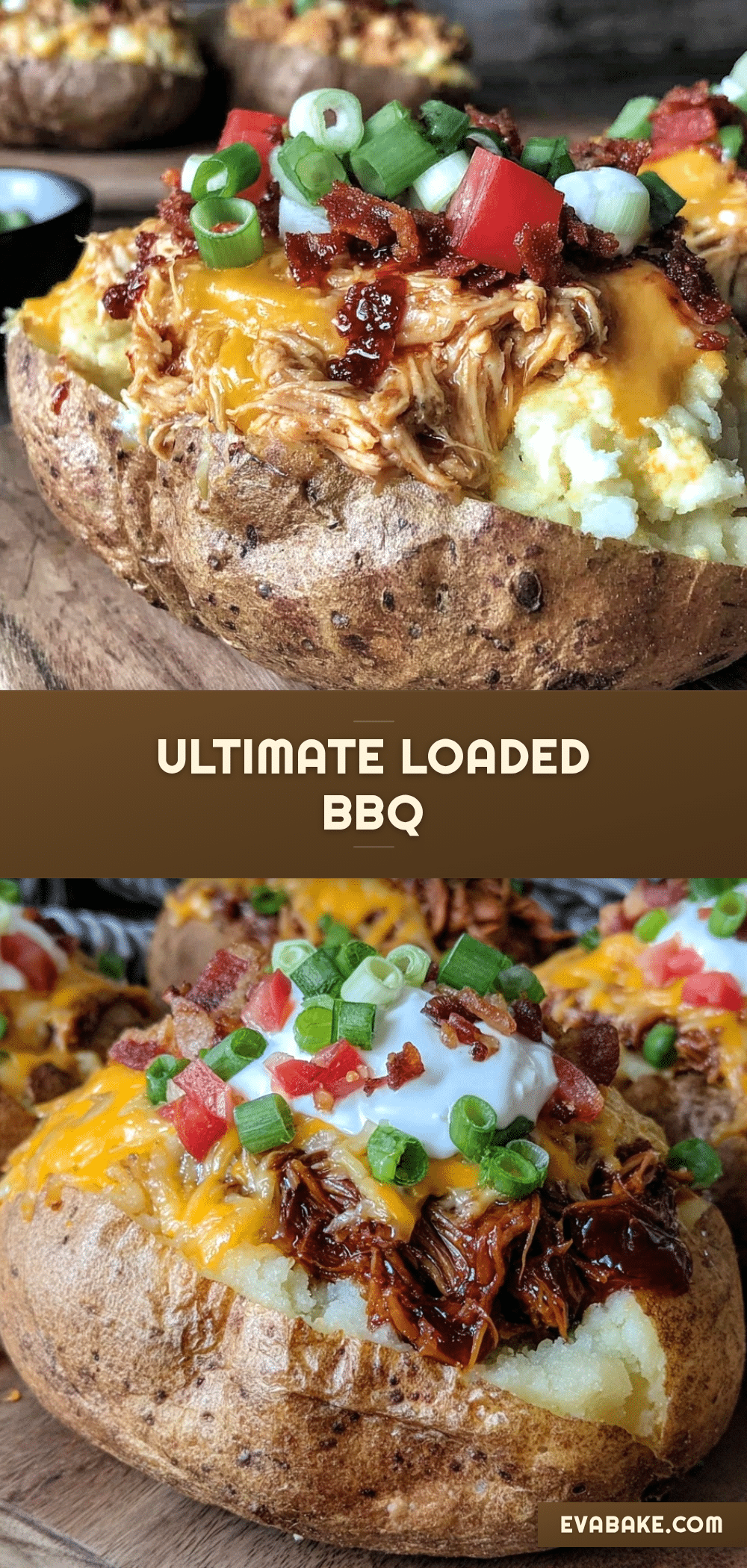 crispy loaded bbq baked potato bar with pulled pork recipe
