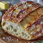 crispy no-knead artisan bread - featured image