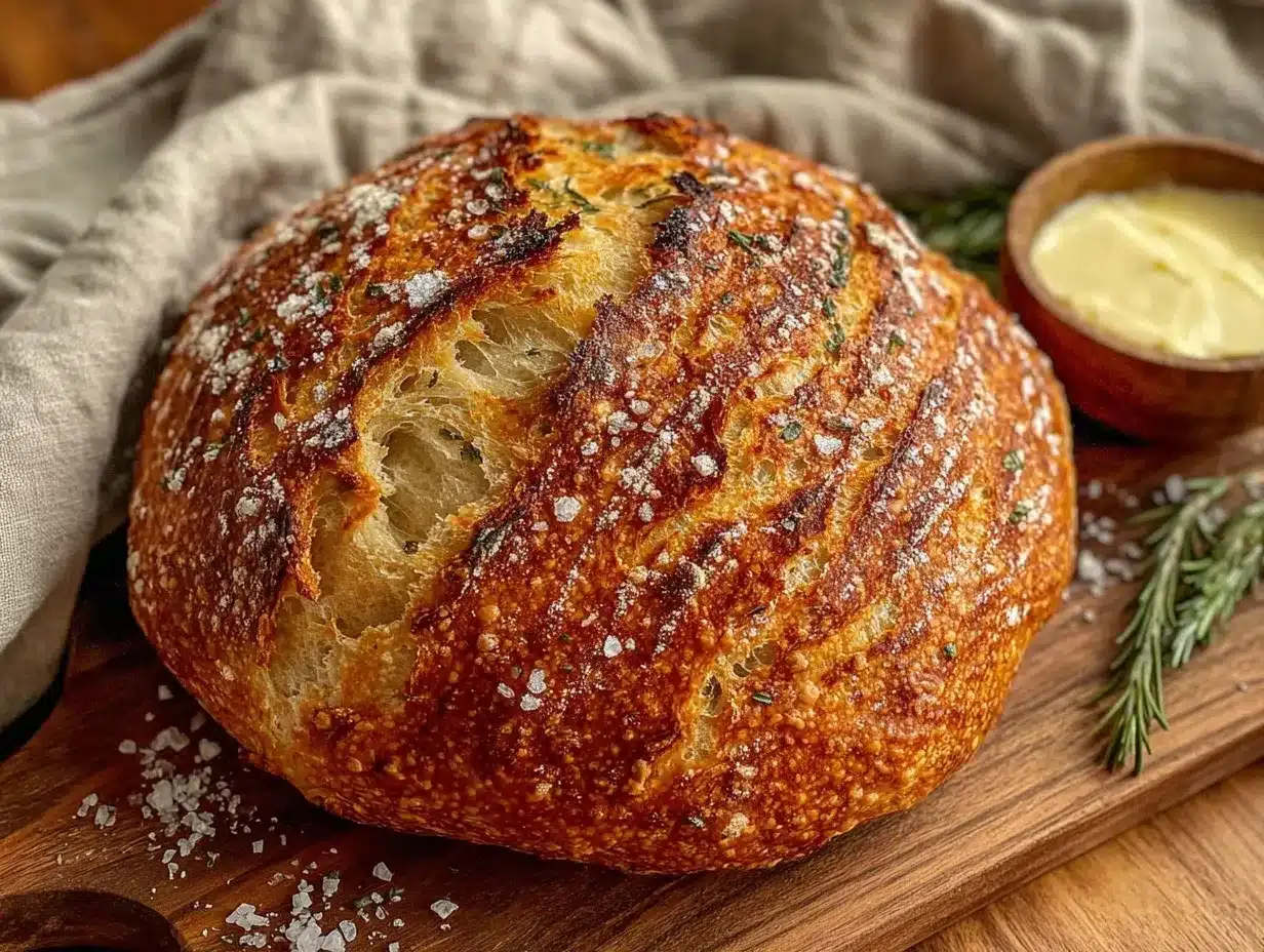 crispy no-knead artisan bread preparation steps