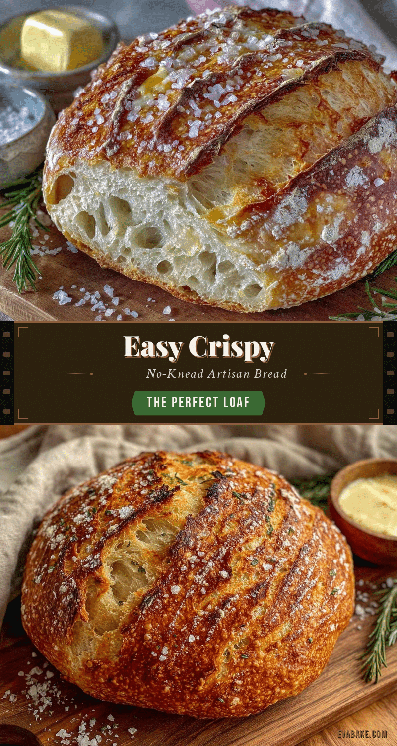 crispy no-knead artisan bread recipe