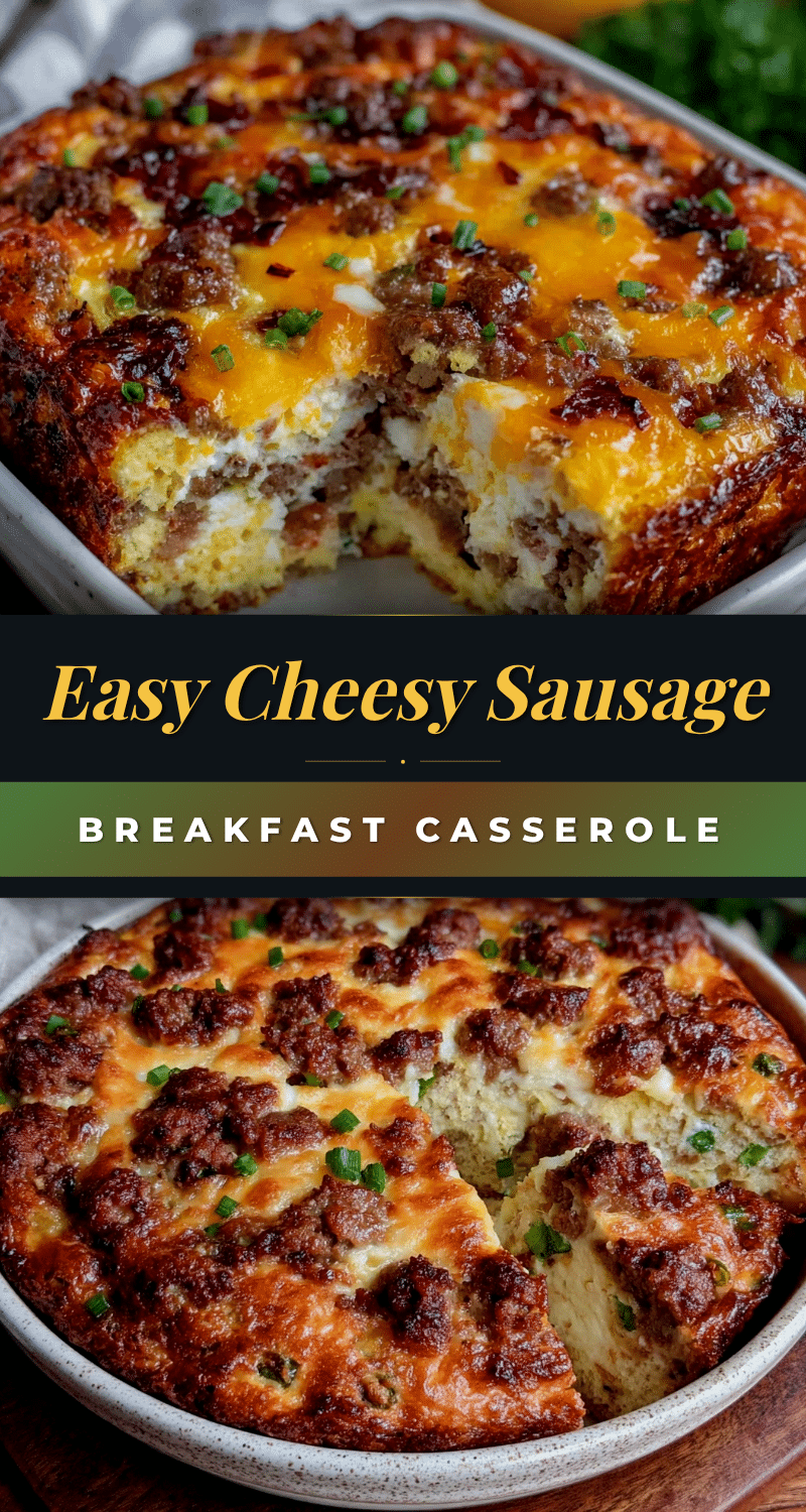 easy cheesy sausage breakfast casserole recipe