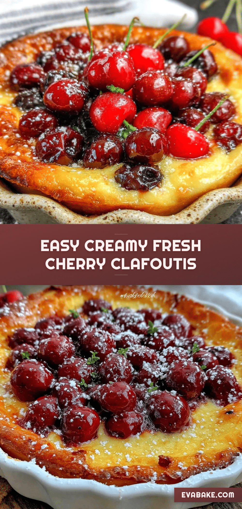 easy creamy fresh cherry clafoutis recipe