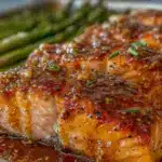 easy sheet pan honey glazed salmon - featured image