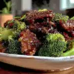easy slow cooker beef and broccoli recipe - featured image