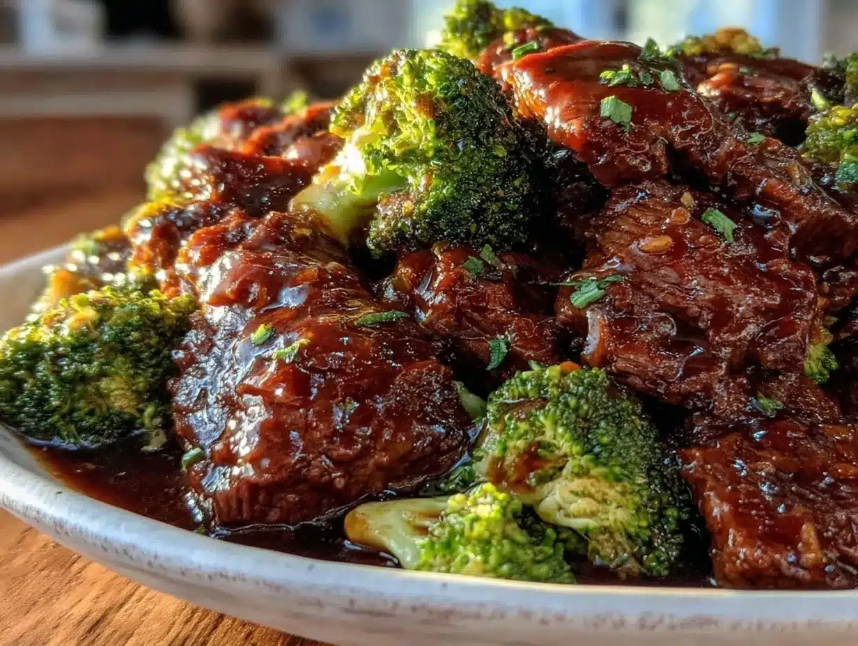easy slow cooker beef and broccoli recipe preparation steps