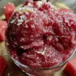 easy watermelon sorbet recipe - featured image