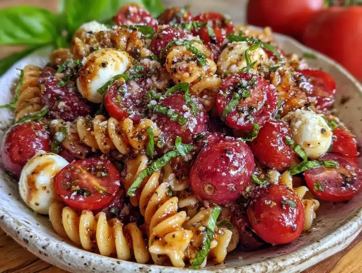 fresh 15-minute caprese pasta salad preparation steps