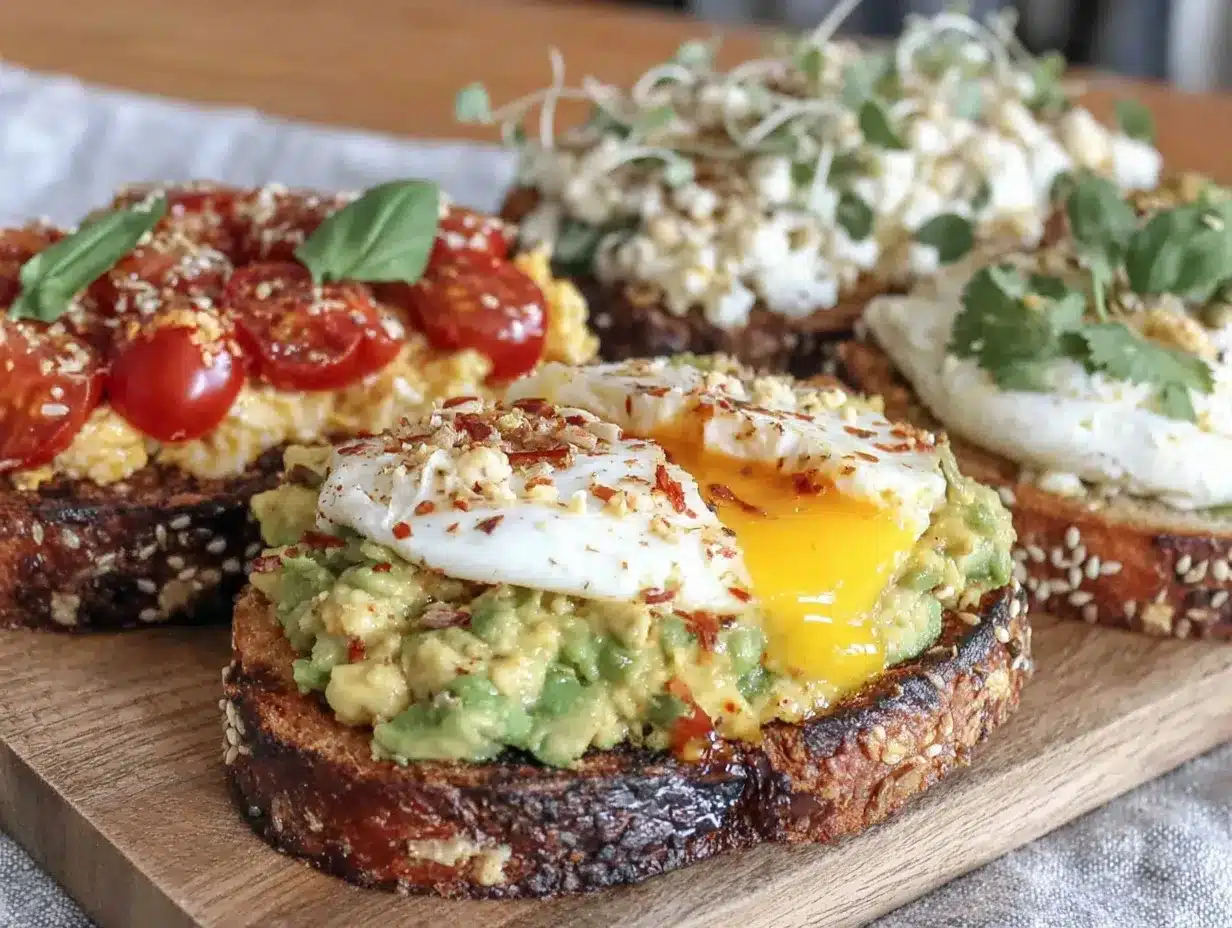 fresh avocado toast preparation steps