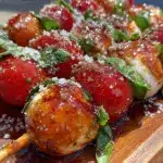 fresh caprese skewers - featured image