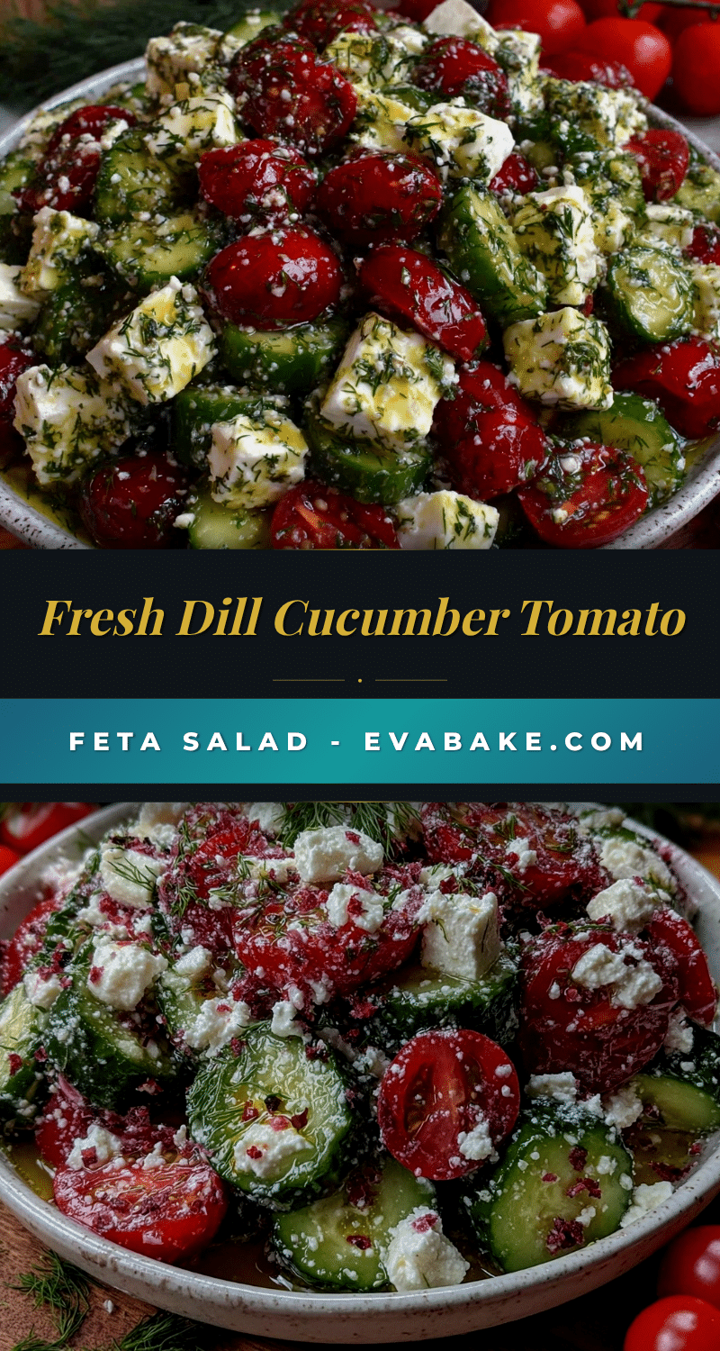 fresh cucumber tomato feta salad with dill recipe