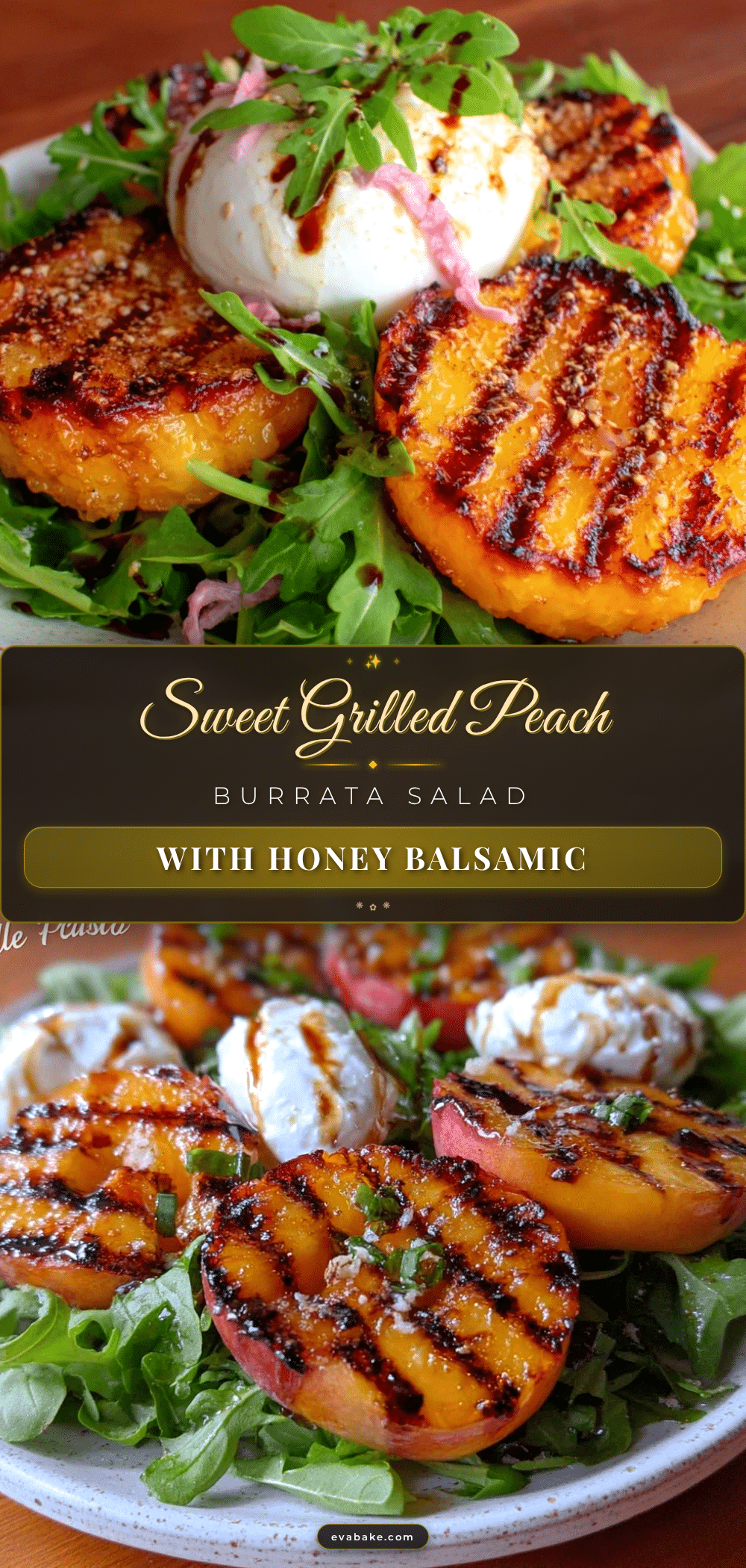 fresh grilled peach burrata salad recipe