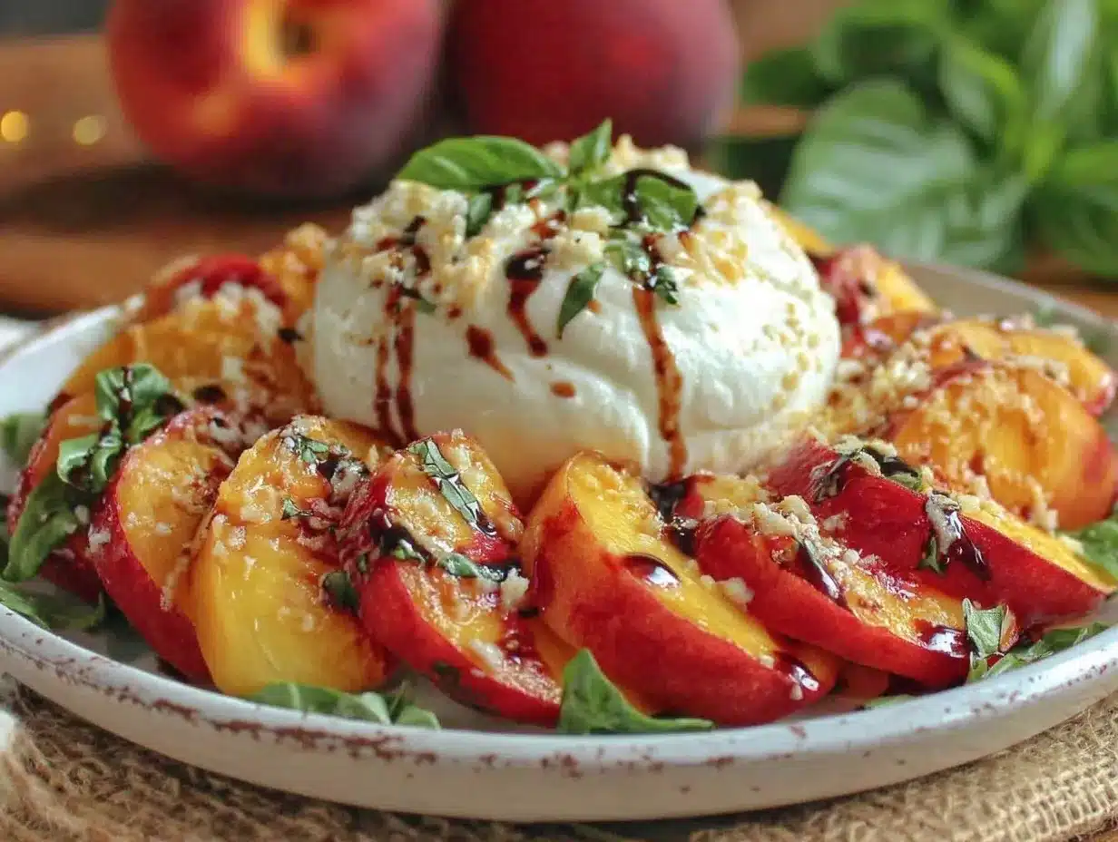 fresh nectarine caprese salad preparation steps
