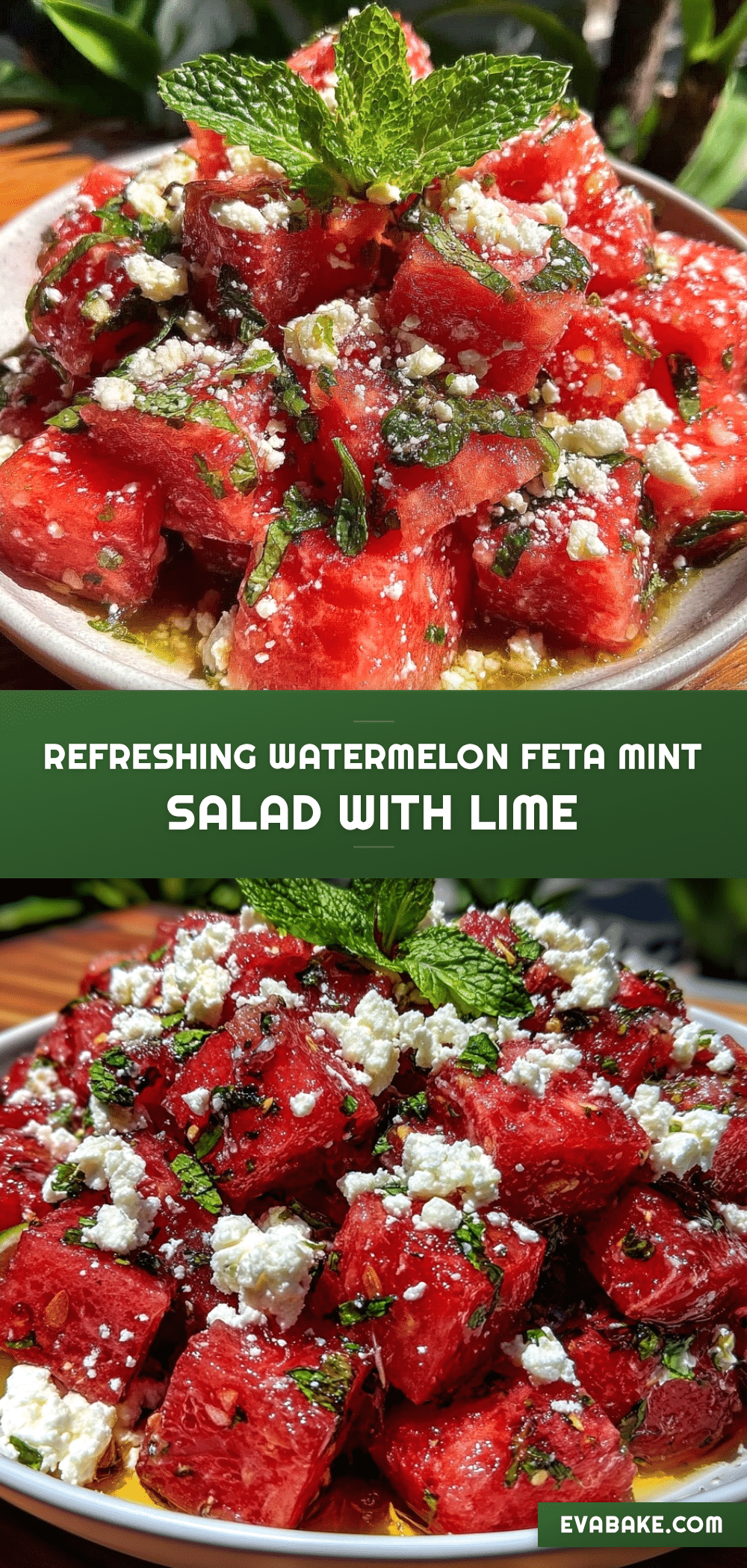fresh watermelon feta mint salad recipe