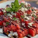 fresh watermelon feta salad - featured image